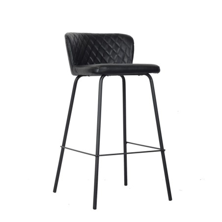 Taburete DKD Home Decor 40 x 42,5 x 81,5 cm Negro Azul Metal Azul mari