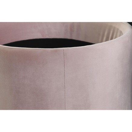 Reposapiés DKD Home Decor Negro Rosa Metal Terciopelo 42 x 42 x 42 cm 2