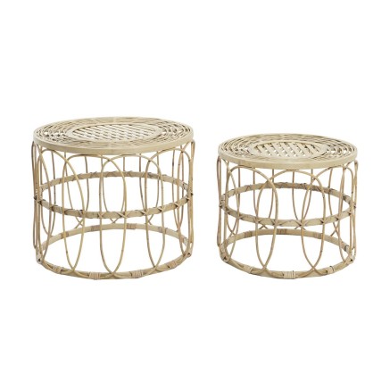 Jeu de 2 tables DKD Home Decor Marron 50 x 50 x 40 cm 50 x 50 x 41,5 c
