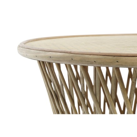 Bijzettafel DKD Home Decor Lichtbruin Bamboe 60 x 60 x 52 cm 2