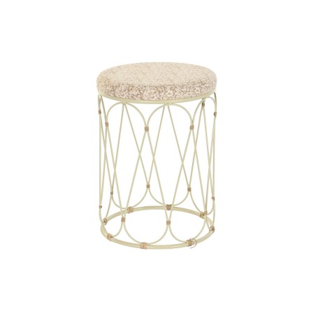 Table d'appoint DKD Home Decor Naturel Métal Crème Rotin (35 x 35 x