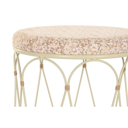 Tavolo aggiuntivo DKD Home Decor Naturale Metallo Crema Rattan (35 x 3 2