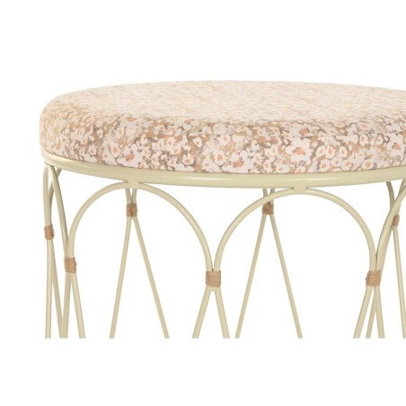 Bijzettafel DKD Home Decor Natuurlijk Metaal Crème Rotan (35 x 35 x 4