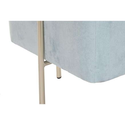 Fußstütze DKD Home Decor Gold Metall Himmelsblau (34 x 34 x 40 cm) 2