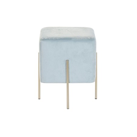 Fußstütze DKD Home Decor Gold Metall Himmelsblau (34 x 34 x 40 cm)