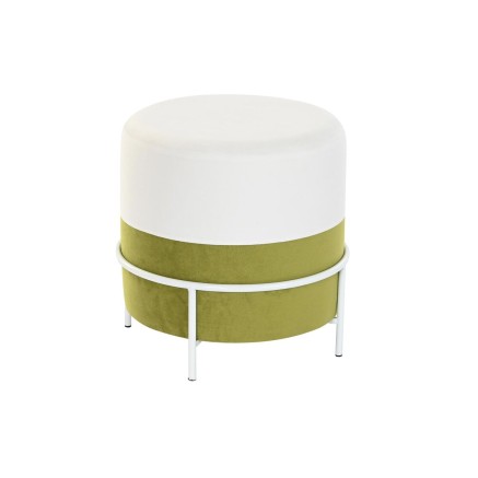 Voetensteun DKD Home Decor Natuurlijk Metaal Wit Groen (40 x 40 x 40 c