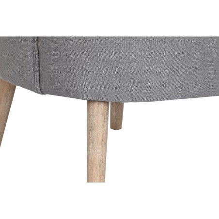 Poltrona DKD Home Decor Abete Poliestere Grigio scuro (66 x 70 x 88 cm