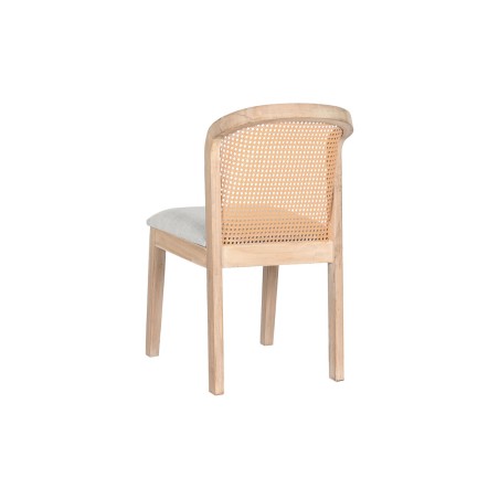 Sedia da Sala da Pranzo DKD Home Decor Abete Poliestere Grigio chiaro