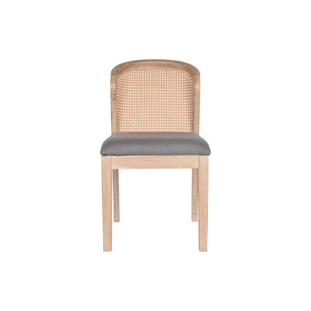 Sedia da Sala da Pranzo DKD Home Decor Abete Poliestere Grigio scuro (