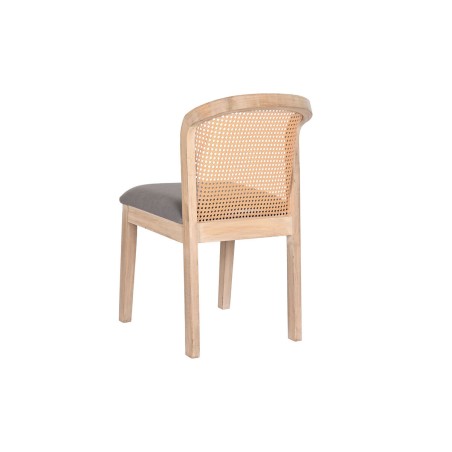 Esszimmerstuhl DKD Home Decor Tanne Polyester Dunkelgrau (46 x 61 x 86