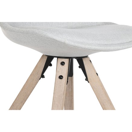 Keukenstoel DKD Home Decor Polyester Lichtgrijs Ek (48 x 44 x 84 cm) 2