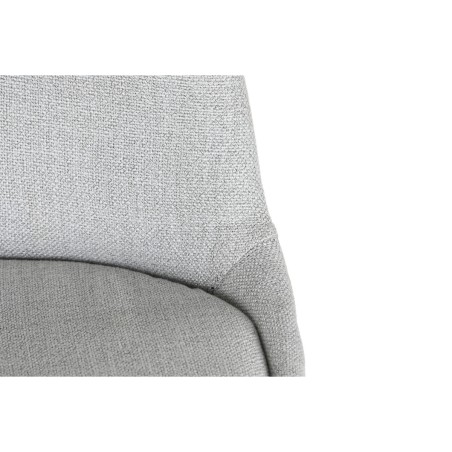 Silla de Comedor DKD Home Decor Poliéster Gris claro Roble (48 x 44 x