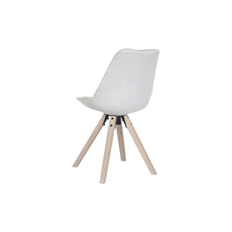 Chaise de Salle à Manger DKD Home Decor Polyester Gris clair Chêne (