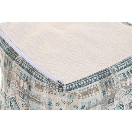 Puff DKD Home Decor Casablanca Azul Flecos 40 x 40 x 40 cm 2