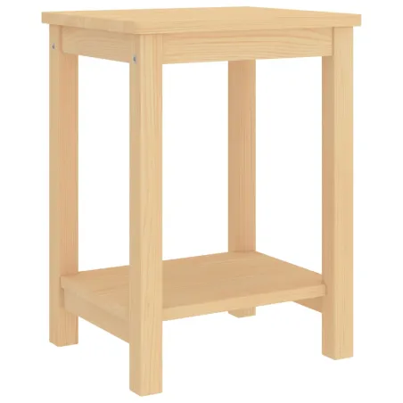 Table de chevet naturel 35x30x47 cm bois de pin massif