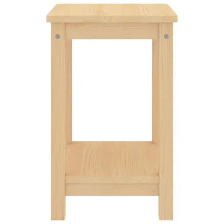 Table de chevet naturel 35x30x47 cm bois de pin massif 2