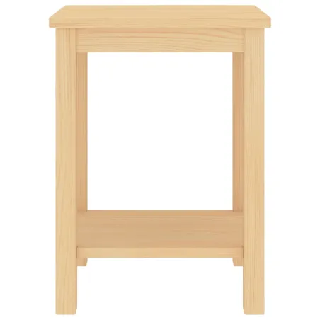 Table de chevet naturel 35x30x47 cm bois de pin massif