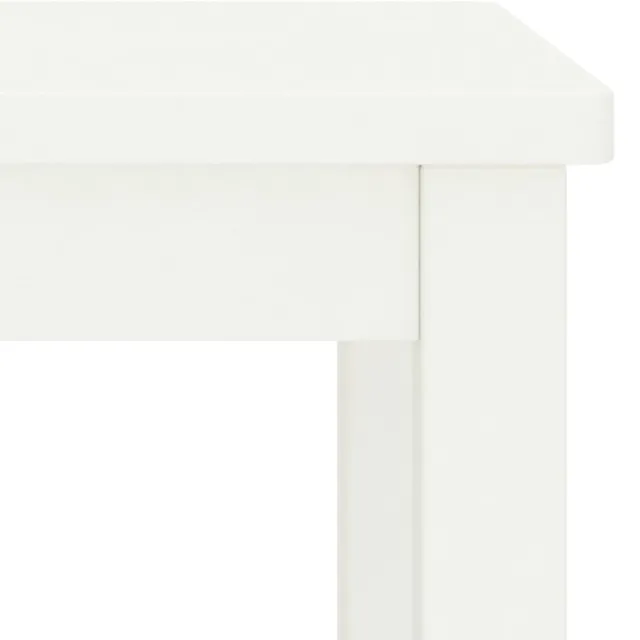 Table de chevet blanc 35x30x47 cm bois de pin massif