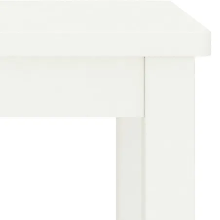 Table de chevet blanc 35x30x47 cm bois de pin massif