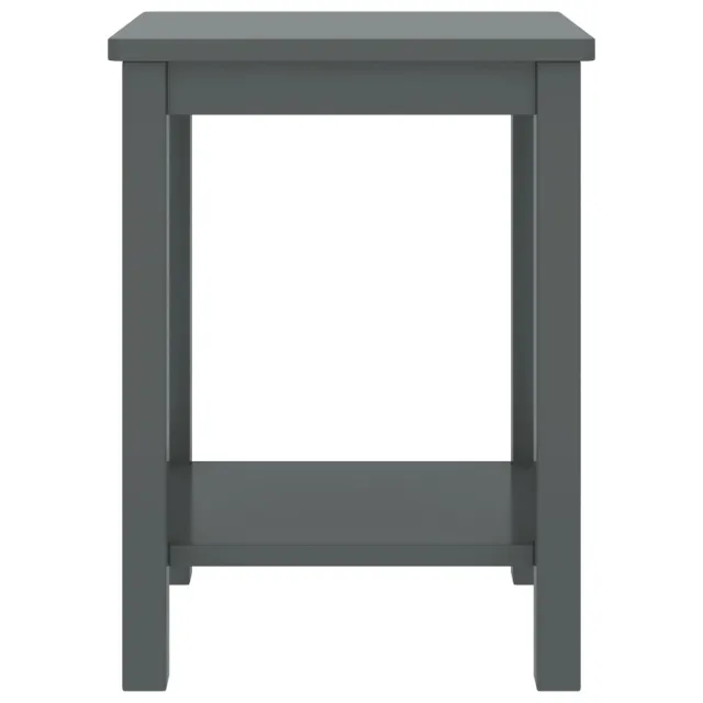 Table de chevet gris foncé 35x30x47 cm bois de pin massif