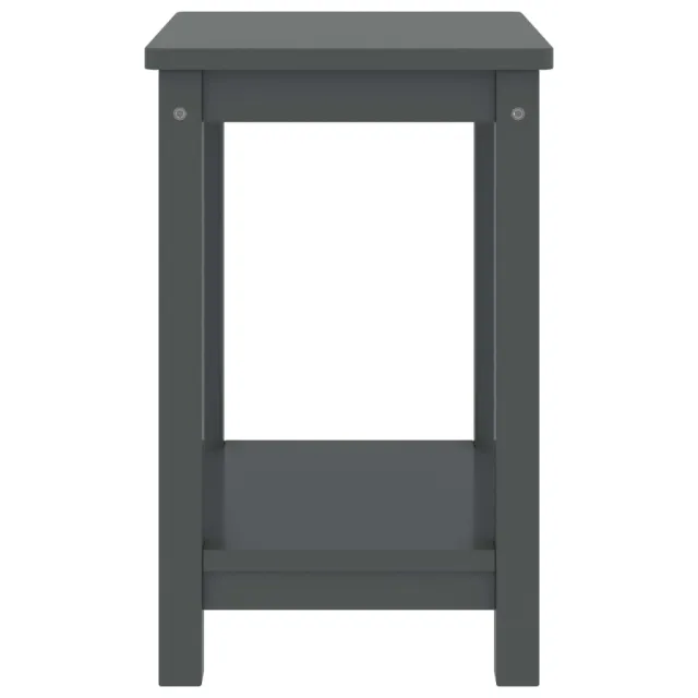 Table de chevet gris foncé 35x30x47 cm bois de pin massif