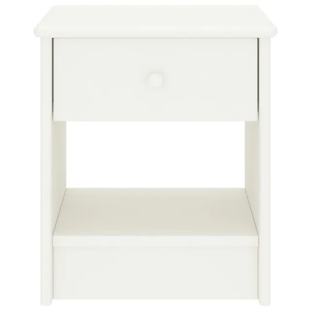 Table de chevet Blanc 35x30x40 cm Bois de pin massif