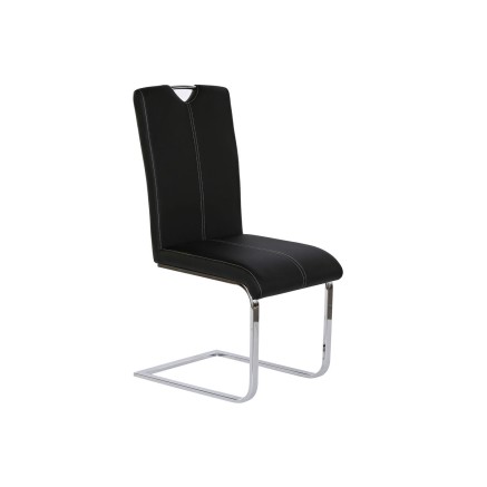 Sedia da Sala da Pranzo DKD Home Decor Nero Metallo Poliuretano (59 x 2