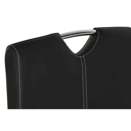Sedia da Sala da Pranzo DKD Home Decor Nero Metallo Poliuretano (59 x