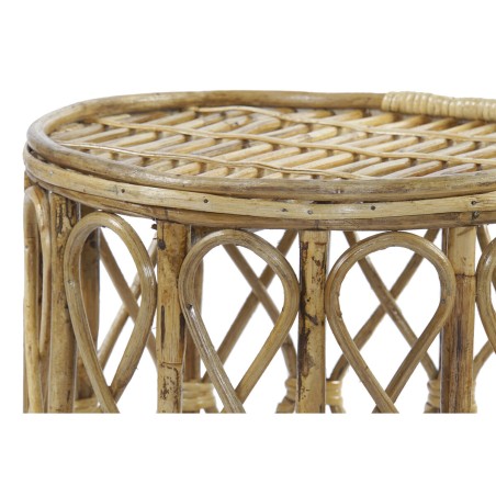 Set van 3 tafels DKD Home Decor 39 x 39 x 41 cm Natuurlijk vlechtwerk