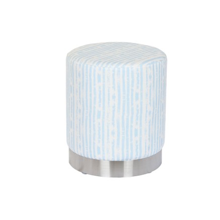 Fußstütze DKD Home Decor Blau Weiß Metall Streifen Mediterraner 34