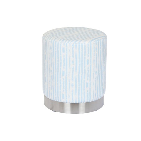 Fußstütze DKD Home Decor Blau Weiß Metall Streifen Mediterraner 34