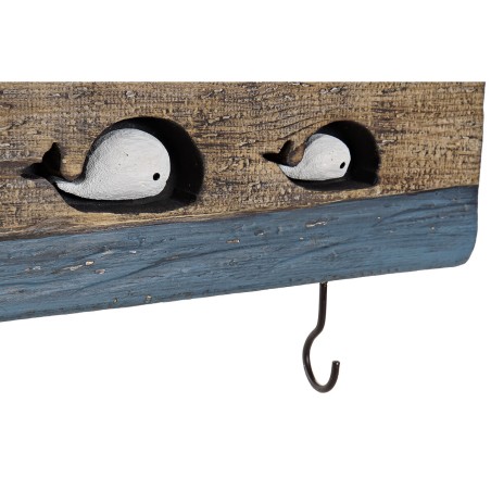 Wandkapstok DKD Home Decor Verouderde afwerking Metaal Hout (85 x 4 x
