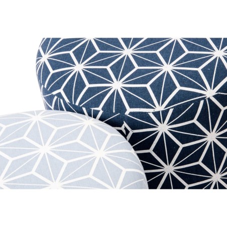 Reposapiés DKD Home Decor 31 x 31 x 33 cm Azul Azul cielo Pino Geomé