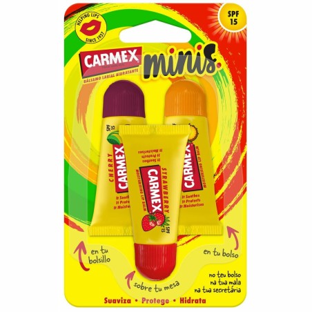 Balsamo Labbra idratante Carmex Triplo Trasparente Spf 15 Fragola Anan