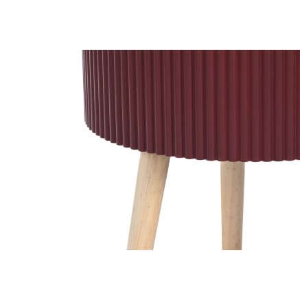 Table d'appoint DKD Home Decor 38,5 x 38,5 x 49 cm Marron Bordeaux Boi 2