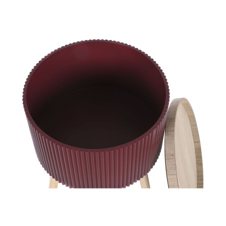 Table d'appoint DKD Home Decor 38,5 x 38,5 x 49 cm Marron Bordeaux Boi