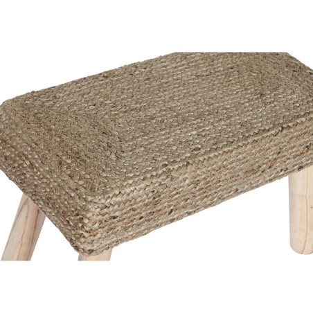 Voetensteun DKD Home Decor Bruin Jute Natuurlijk Stads 60 x 30 x 40 cm