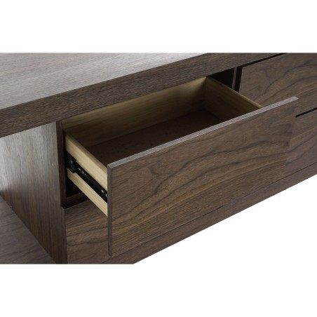 Sideboard DKD Home Decor Brown Transparent Crystal Walnut MDF Wood 160