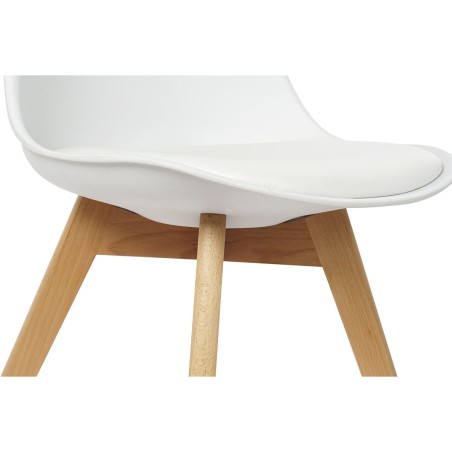 Sedia DKD Home Decor Bianco Naturale polipropilene legno di faggio 48