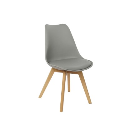 Chaise DKD Home Decor Marron Gris Naturel Mousse polypropylène Bois d
