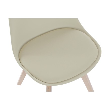 Sedia DKD Home Decor Beige Naturale Schiuma polipropilene legno di fag 2