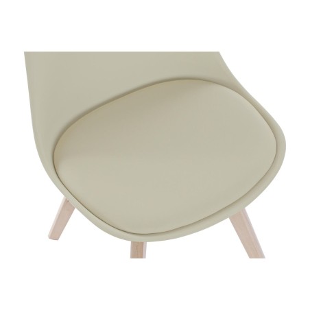 Stuhl DKD Home Decor Beige natürlich Schaum Polypropylen Buchenholz P
