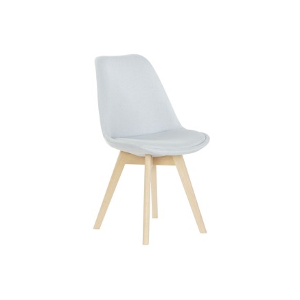 Chaise DKD Home Decor Bleu Beige Polyester Mousse Bois de hêtre 48 x