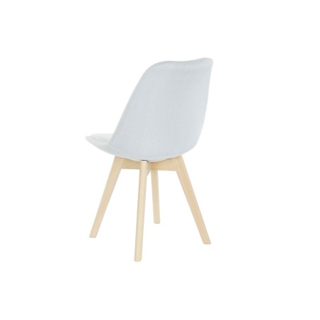 Chaise DKD Home Decor Bleu Beige Polyester Mousse Bois de hêtre 48 x