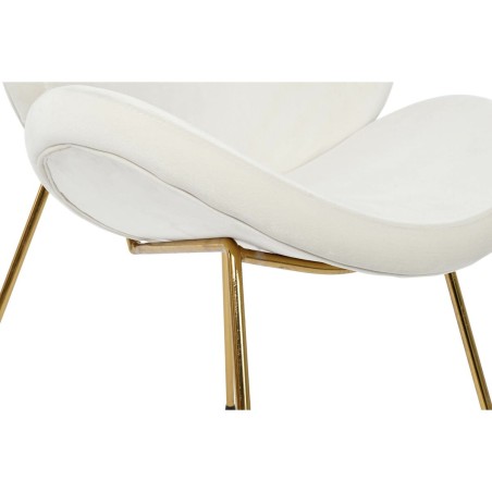 Stoel DKD Home Decor Wit Gouden 63 x 57 x 73 cm