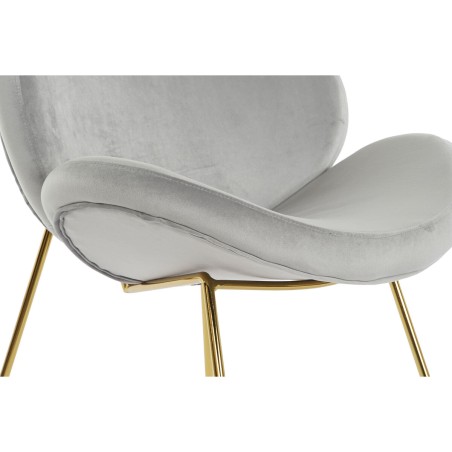 Stuhl DKD Home Decor Gold Hellgrau 62 x 58 x 73 cm