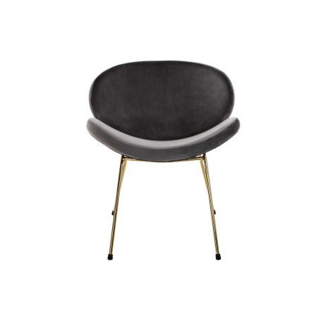 Stoel DKD Home Decor Zwart Gouden Polyester Metaal 62 x 58 x 73 cm