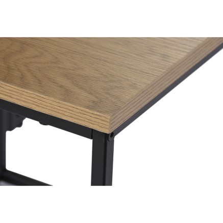 Juego de 3 mesas DKD Home Decor Negro Metal 45 x 45 x 45 cm Madera MDF 2