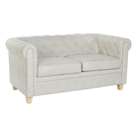 Sofa DKD Home Decor 151 x 82 x 70 cm Natuurlijk Hout Bruin Crème Vint