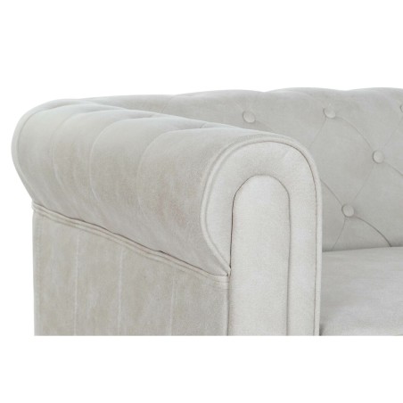 Sofa DKD Home Decor 151 x 82 x 70 cm natürlich Holz Braun Creme Vinta
